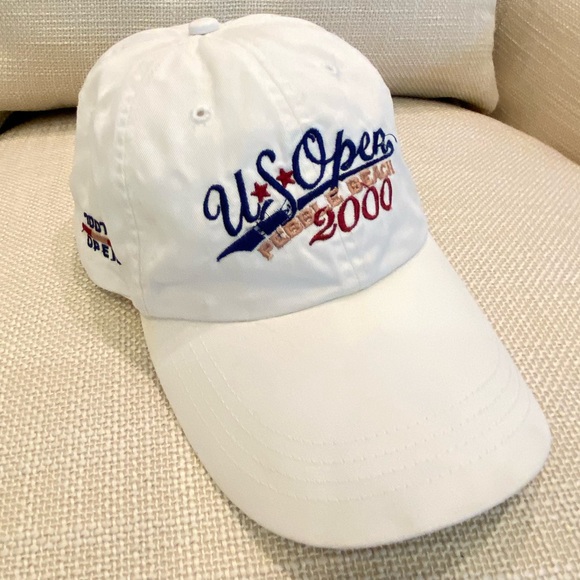 Vintage US Open 2000 Pebble Beach White Hat 100th Anniversary Hat - Picture 1 of 12